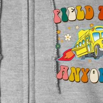 Field Trip Anyone Magic School Bus Retro Teacher Full Zip Hoodie