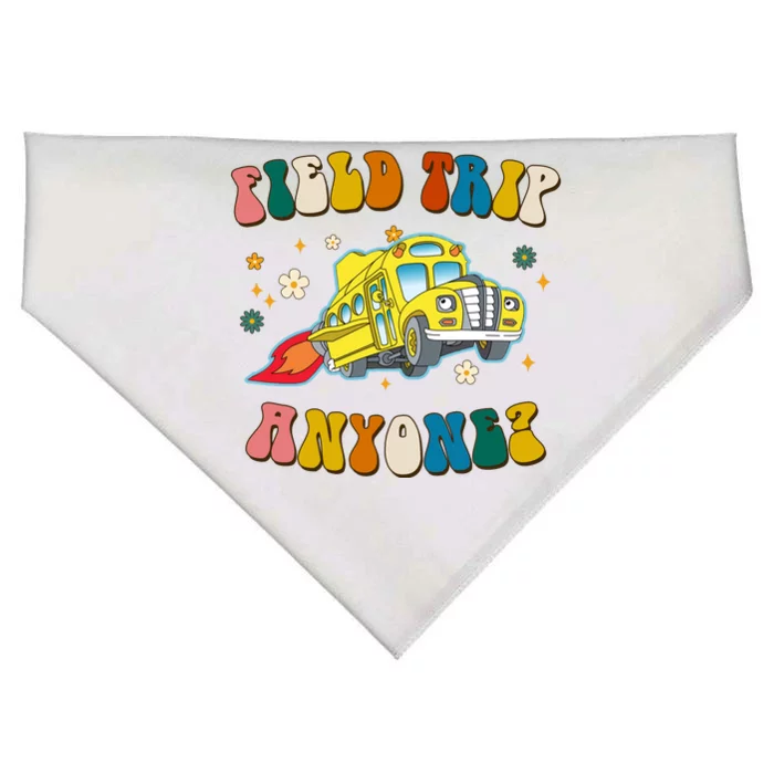 Field Trip Anyone Magic School Bus Retro Teacher USA-Made Doggie Bandana