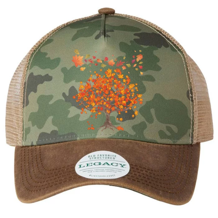 Forest Trees Autumn Leaves Nature Fall Great Gift Legacy Tie Dye Trucker Hat