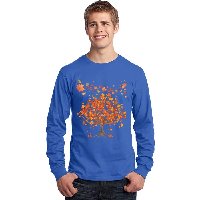 Forest Trees Autumn Leaves Nature Fall Great Gift Tall Long Sleeve T-Shirt