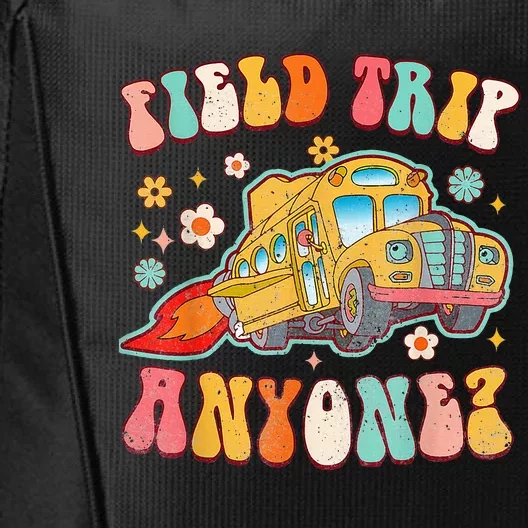 Field Trip Anyone Groovy School Bus Driver City Backpack