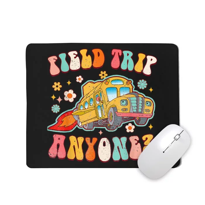 Field Trip Anyone Groovy School Bus Driver Mousepad