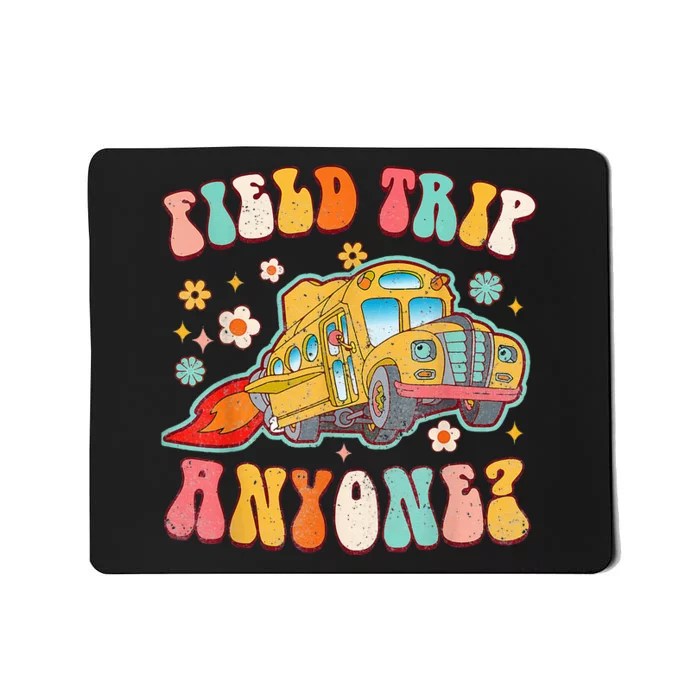 Field Trip Anyone Groovy School Bus Driver Mousepad