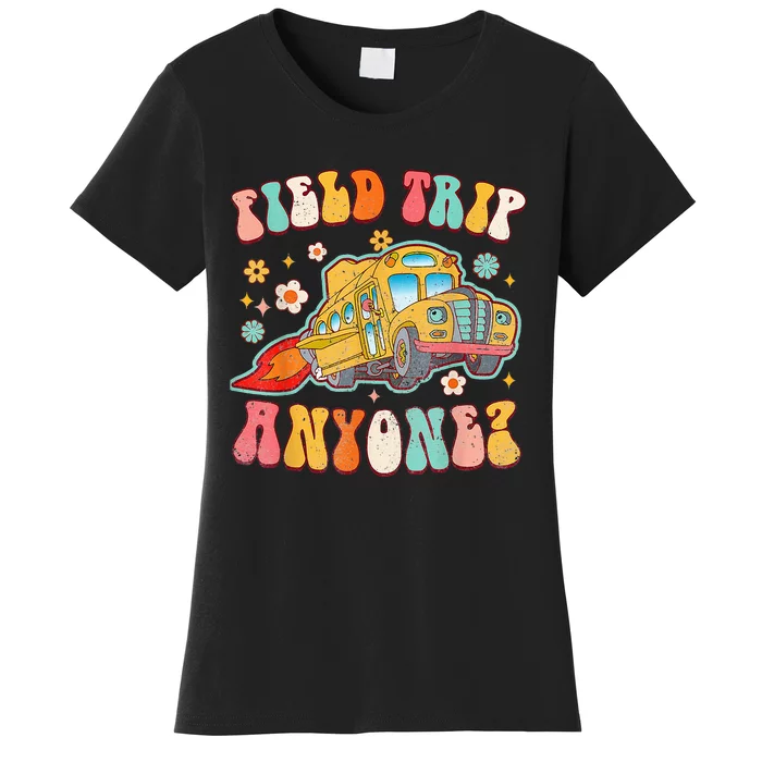 Field Trip Anyone Groovy School Bus Driver Women's T-Shirt