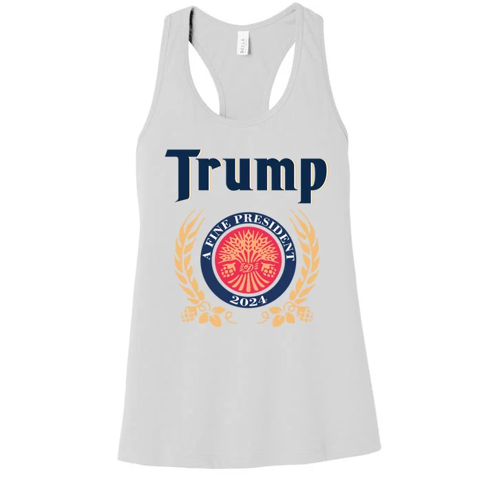 Funny Trump A Fine President 2024 Gift Women's Racerback Tank