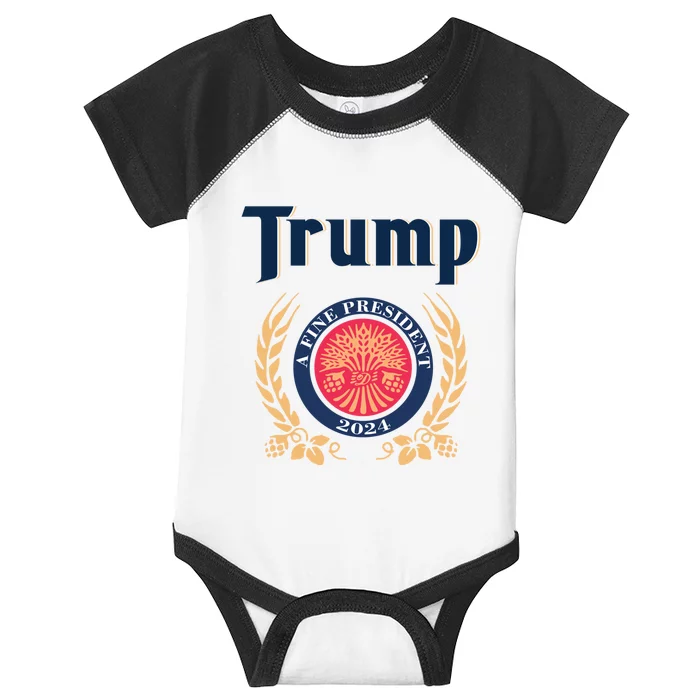 Funny Trump A Fine President 2024 Gift Infant Baby Jersey Bodysuit