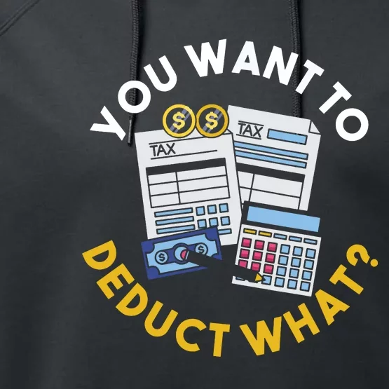 Funny Taxation Accountant Cpa Gift Tax Performance Fleece Hoodie