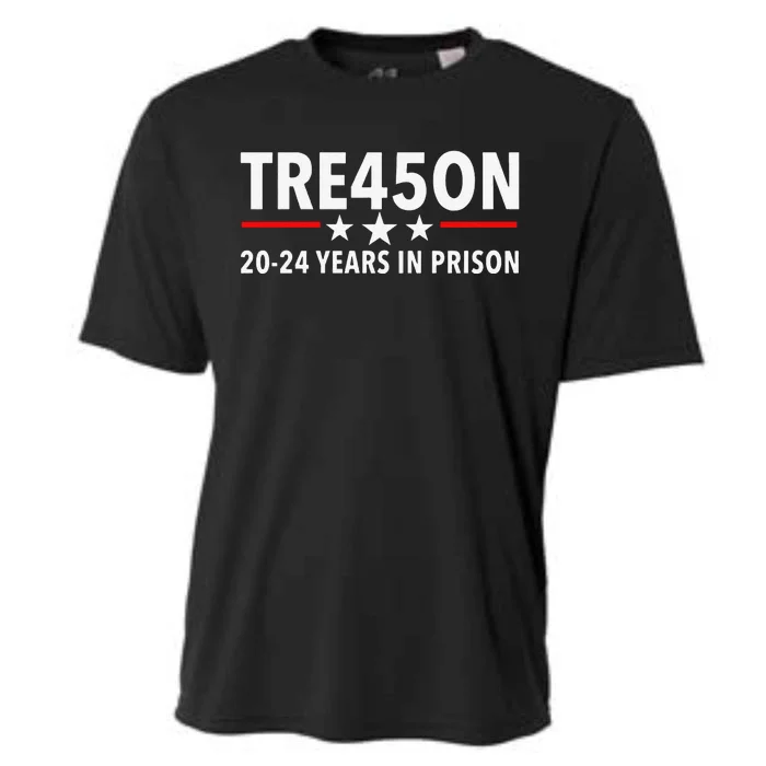 Funny Tre45on Anti Trump Treason 45 Cooling Performance Crew T-Shirt