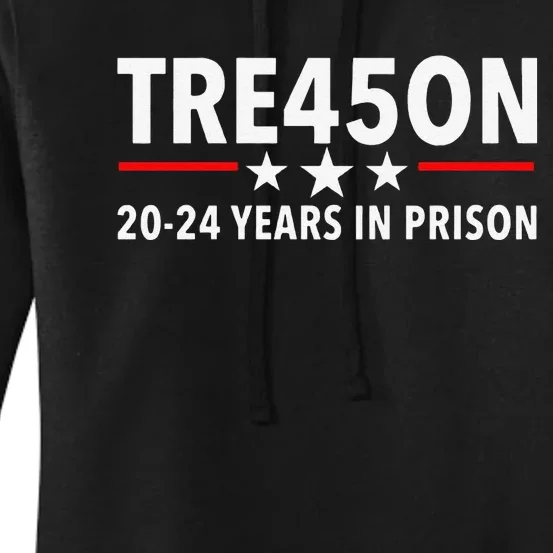 Funny Tre45on Anti Trump Treason 45 Women's Pullover Hoodie