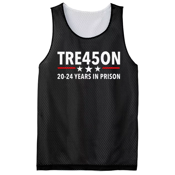 Funny Tre45on Anti Trump Treason 45 Mesh Reversible Basketball Jersey Tank