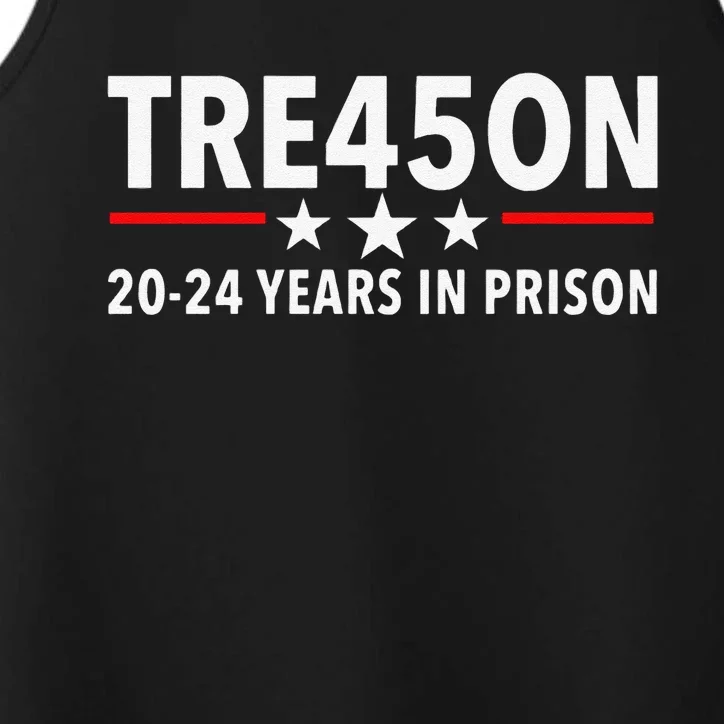 Funny Tre45on Anti Trump Treason 45 Performance Tank