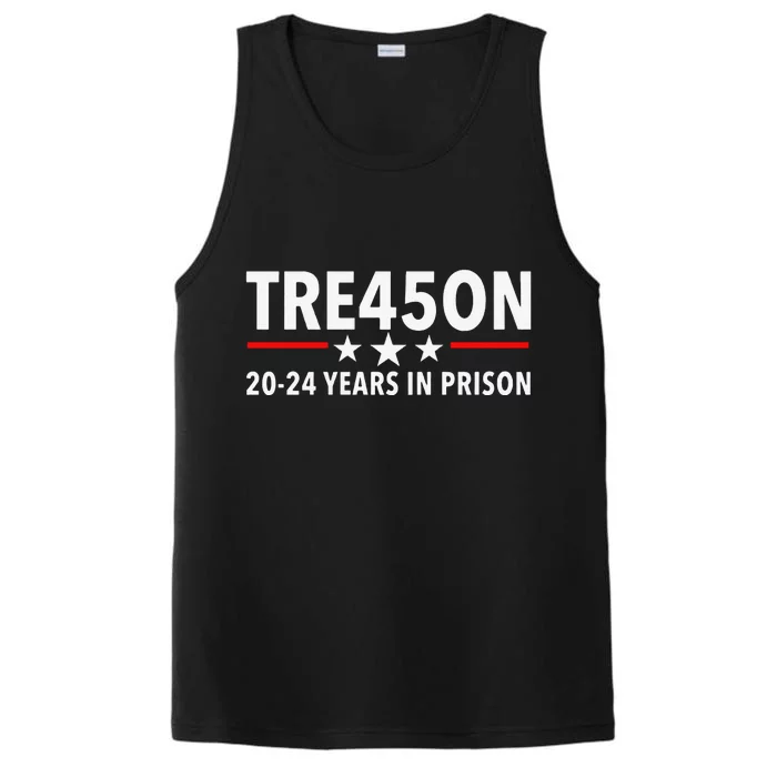 Funny Tre45on Anti Trump Treason 45 Performance Tank