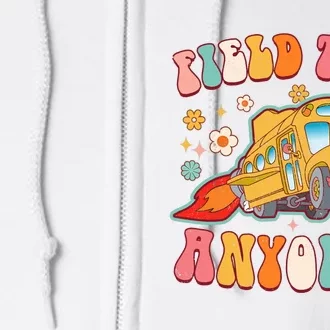 Field Trip Anyone Groovy School Bus Driver Yellow Bus Full Zip Hoodie