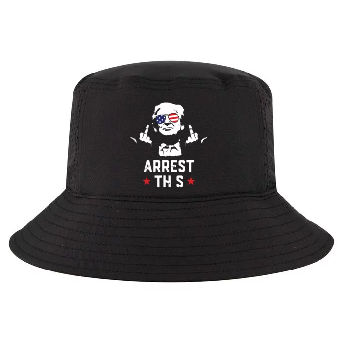 Funny Trump Arrest This Donald Trump Middle Finger President Cool Comfort Performance Bucket Hat