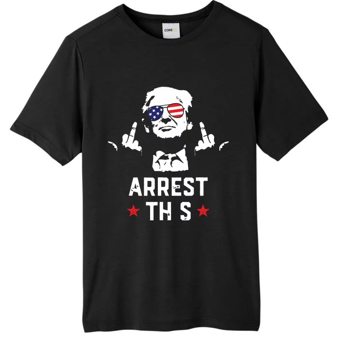 Funny Trump Arrest This Donald Trump Middle Finger President ChromaSoft Performance T-Shirt