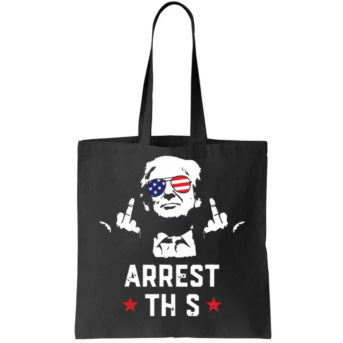 Funny Trump Arrest This Donald Trump Middle Finger President Tote Bag