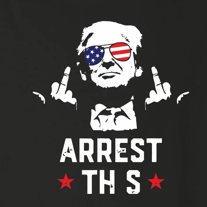 Funny Trump Arrest This Donald Trump Middle Finger President Toddler Long Sleeve Shirt