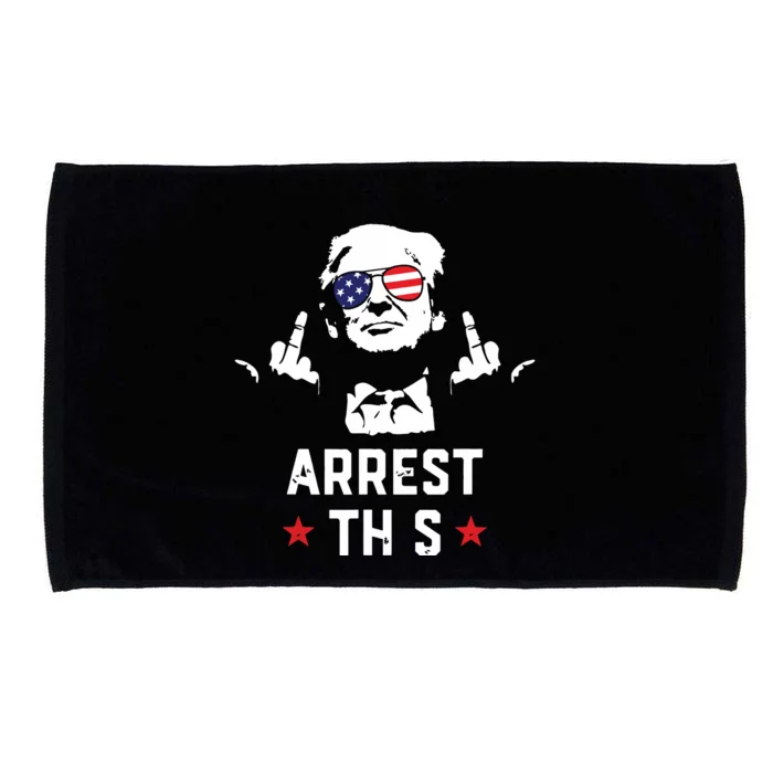 Funny Trump Arrest This Donald Trump Middle Finger President Microfiber Hand Towel