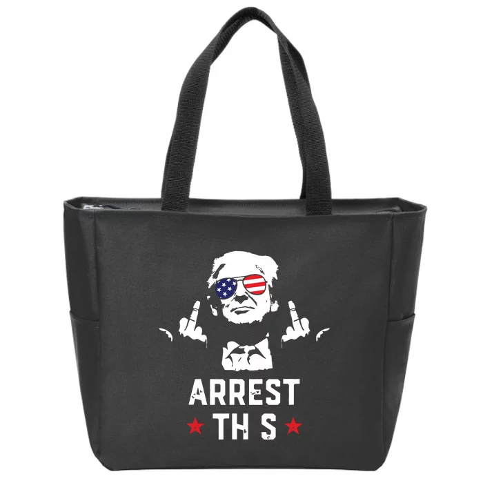 Funny Trump Arrest This Donald Trump Middle Finger President Zip Tote Bag