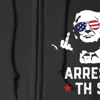 Funny Trump Arrest This Donald Trump Middle Finger President Full Zip Hoodie