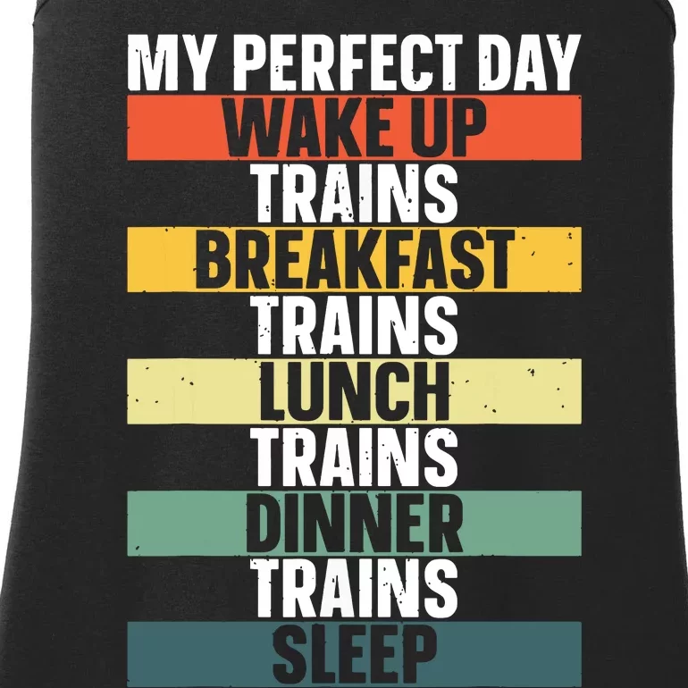 Funny Train Art For Railroad Vehicle Train Lover Ladies Essential Tank