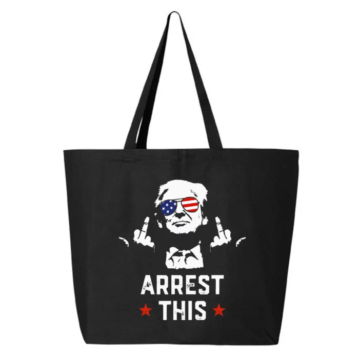 Funny Trump Arrest This Donald Trump Middle Finger President 25L Jumbo Tote