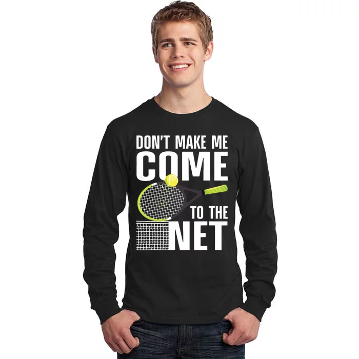 Funny Tennis Art For Teens Tennis Player Lover Tall Long Sleeve T-Shirt