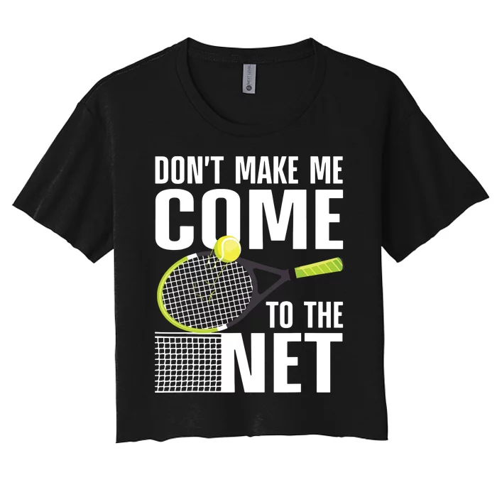 Funny Tennis Art For Teens Tennis Player Lover Women's Crop Top Tee