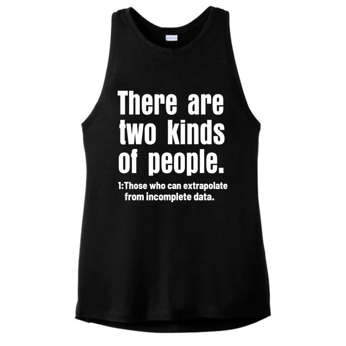 Funny There Are Two Kinds Of People Ladies Tri-Blend Wicking Tank