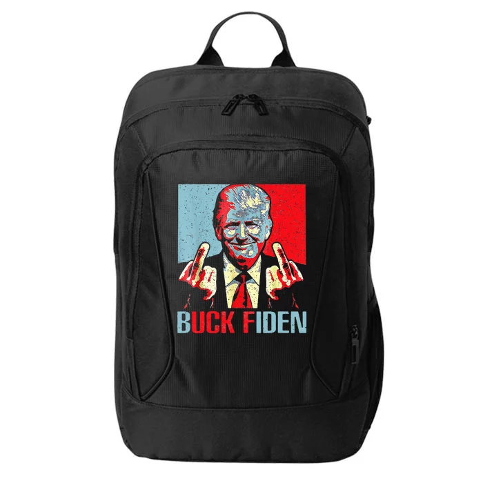 Funny Trump AntiBiden Trump Middle Finger Buck Fiden City Backpack