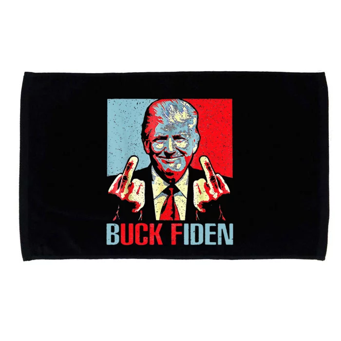 Funny Trump AntiBiden Trump Middle Finger Buck Fiden Microfiber Hand Towel