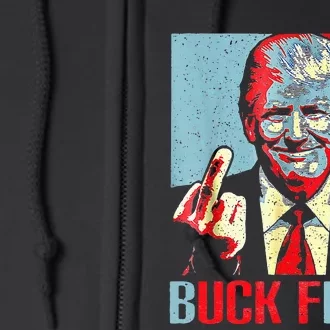 Funny Trump AntiBiden Trump Middle Finger Buck Fiden Full Zip Hoodie