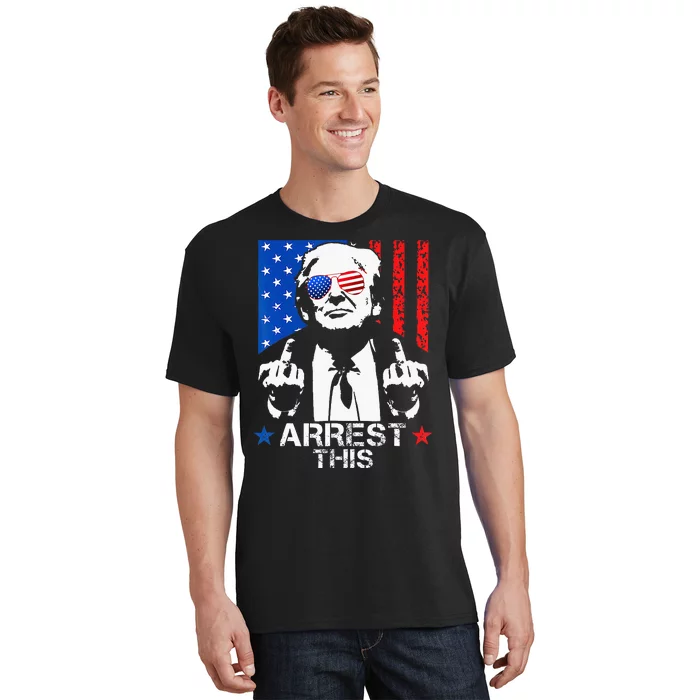 Funny Trump Arrest This Donald Trump Middle Finger President T-Shirt