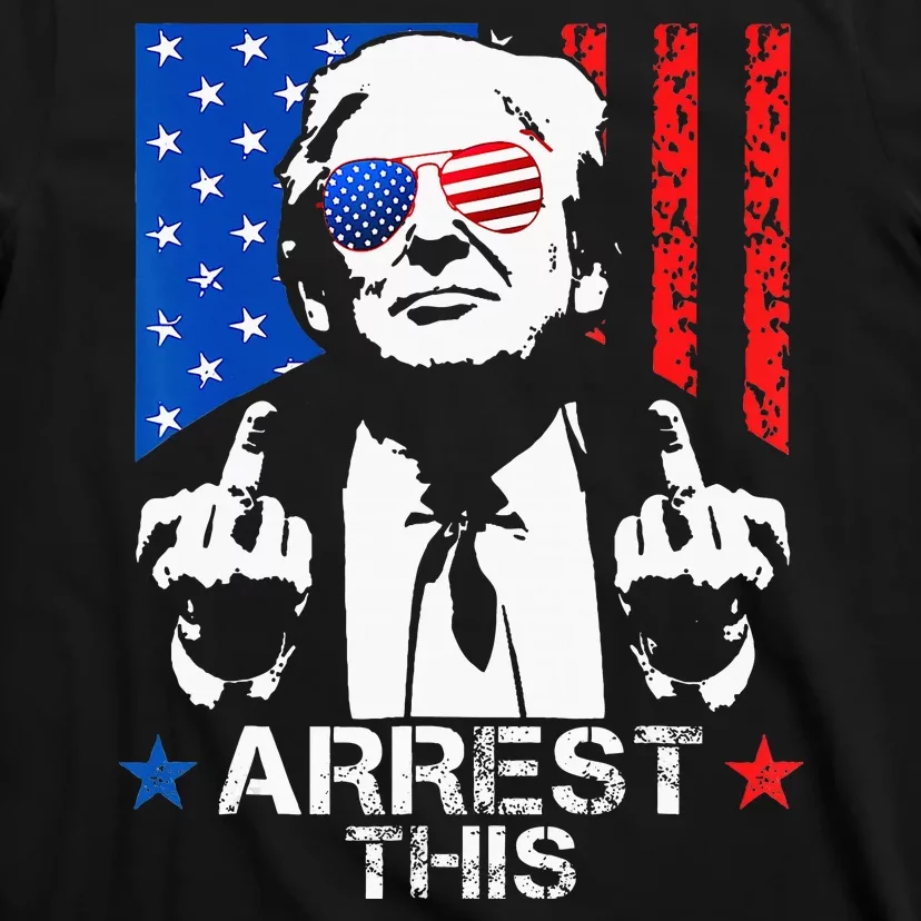 Funny Trump Arrest This Donald Trump Middle Finger President T-Shirt