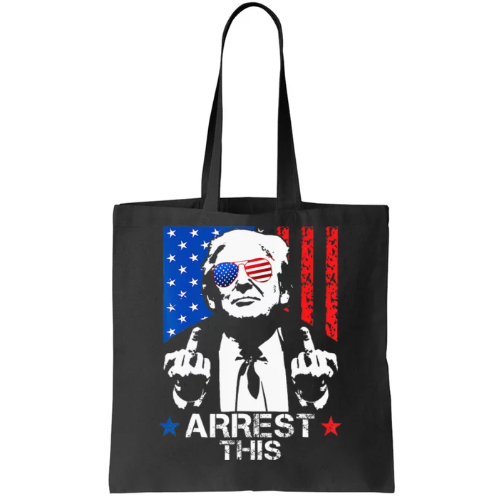 Funny Trump Arrest This Donald Trump Middle Finger President Tote Bag