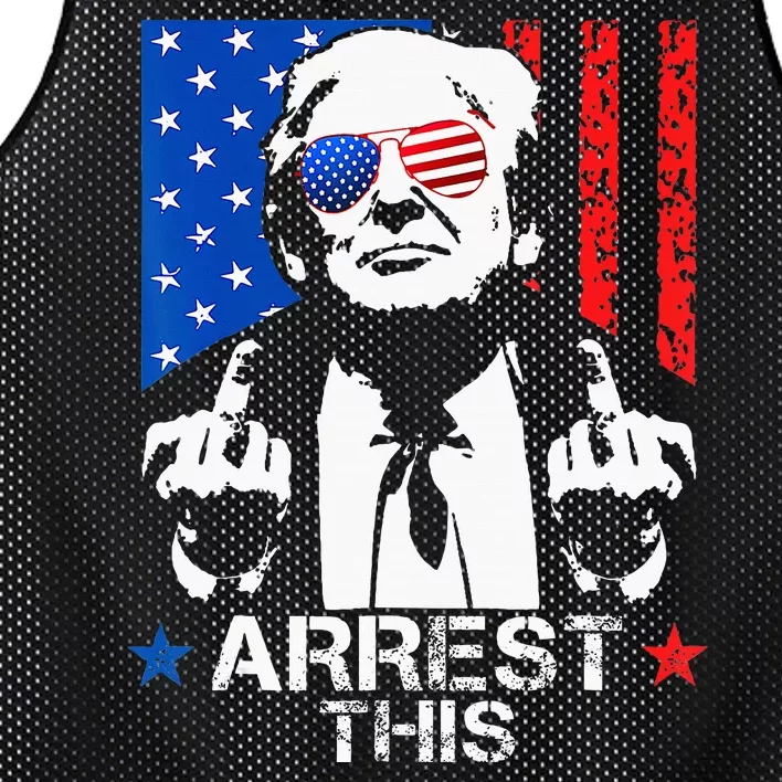 Funny Trump Arrest This Donald Trump Middle Finger President Mesh Reversible Basketball Jersey Tank