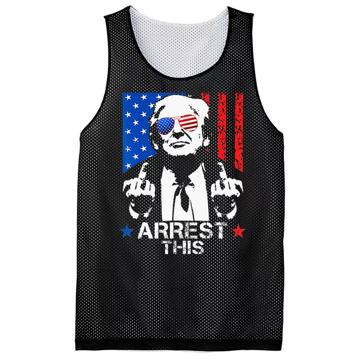 Funny Trump Arrest This Donald Trump Middle Finger President Mesh Reversible Basketball Jersey Tank