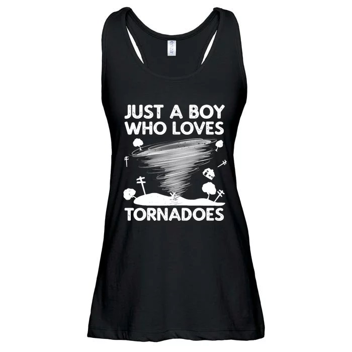 Funny Tornado Art For Boy Weather Storm Tornado Chaser Ladies Essential Flowy Tank