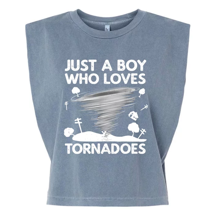 Funny Tornado Art For Boy Weather Storm Tornado Chaser Garment-Dyed Women's Muscle Tee