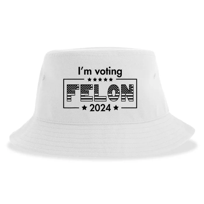 Funny Trump And Vance 2024 Hilarious Trump Gifts Convicted Sustainable Bucket Hat