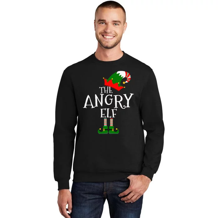 Funny The Angry Elf Matching Family Group Gift Christmas Sweatshirt