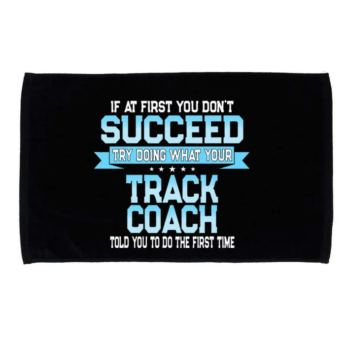 Fun Track And Field Coach Gift Funny Track Saying Microfiber Hand Towel