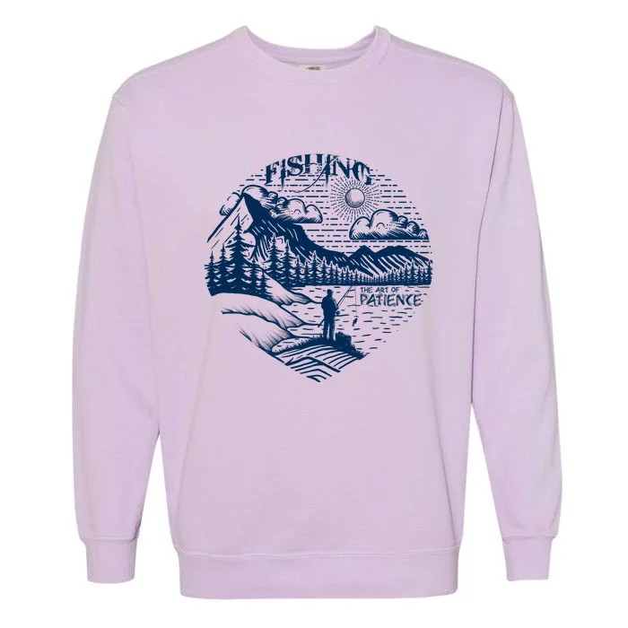 Fishing: The Art Of Patience Graphic Garment-Dyed Sweatshirt