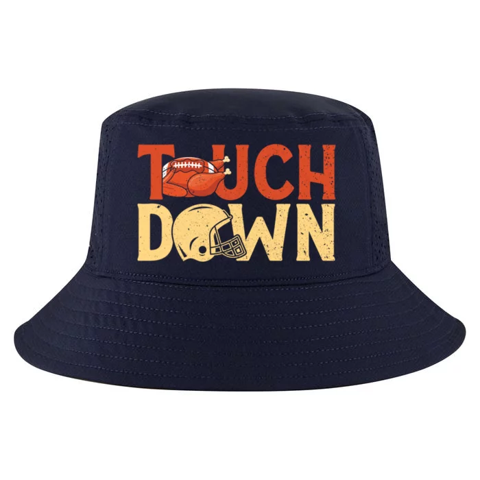 Funny Touchdown American Football Turkey Thanksgiving Cute Gift Cool Comfort Performance Bucket Hat