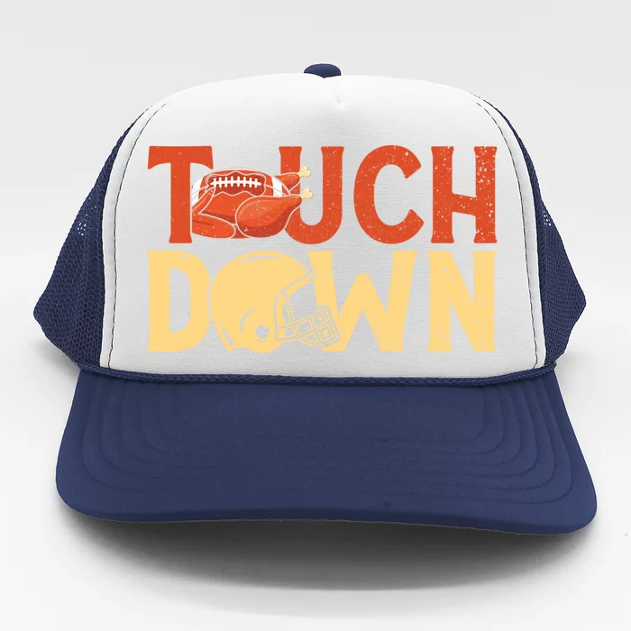 Funny Touchdown American Football Turkey Thanksgiving Cute Gift Trucker Hat