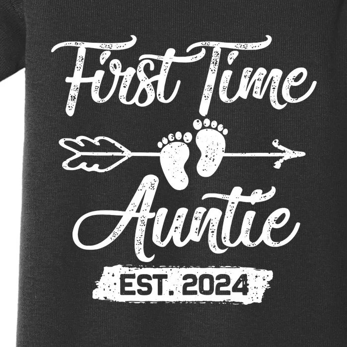 First Time Auntie 2024 Mothers Day Soon To Be Auntie 2024 Baby Bodysuit