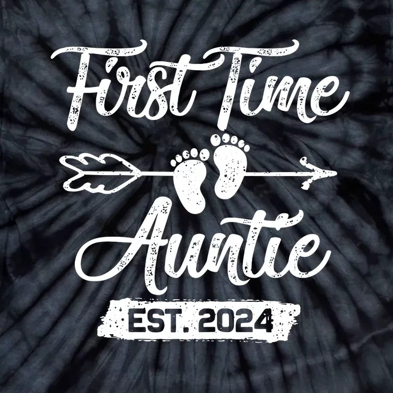 First Time Auntie 2024 Mothers Day Soon To Be Auntie 2024 Tie-Dye T-Shirt