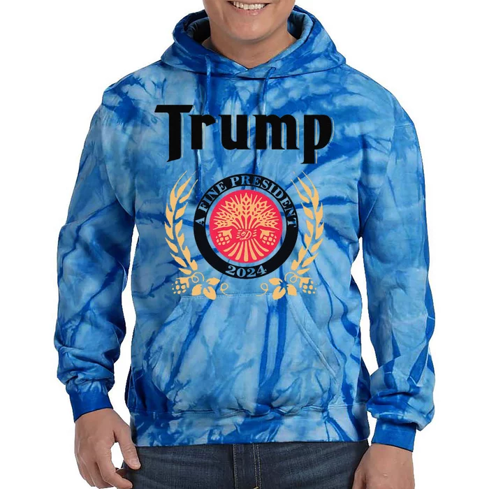 Funny Trump A Fine President 2024 Gift Tie Dye Hoodie