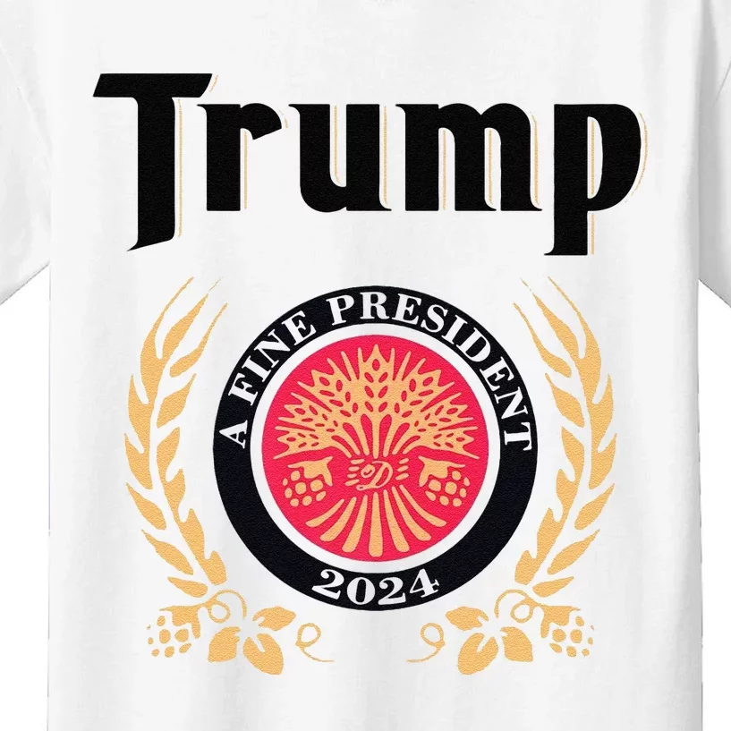 Funny Trump A Fine President 2024 Gift Kids T-Shirt