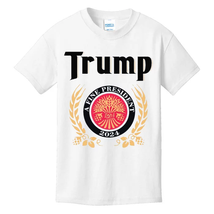 Funny Trump A Fine President 2024 Gift Kids T-Shirt